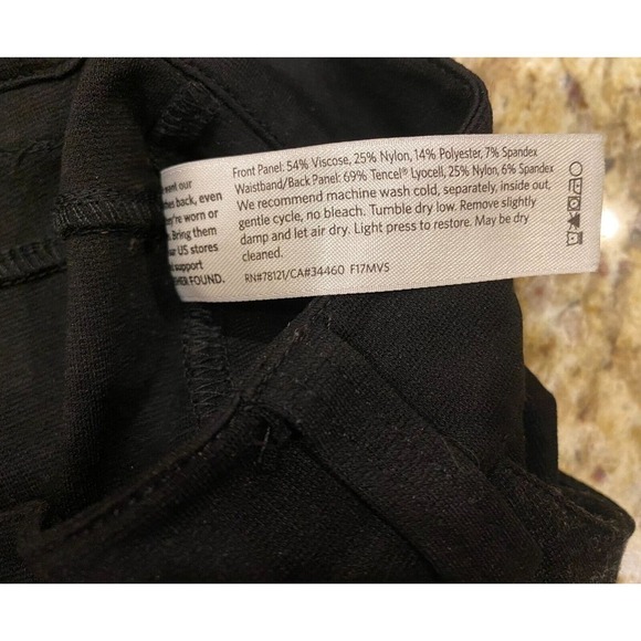 Eileen Fisher Contrast Charcoal Gray Black Skinny Pants Casual Luxury Sz 8 Women - Picture 5 of 5